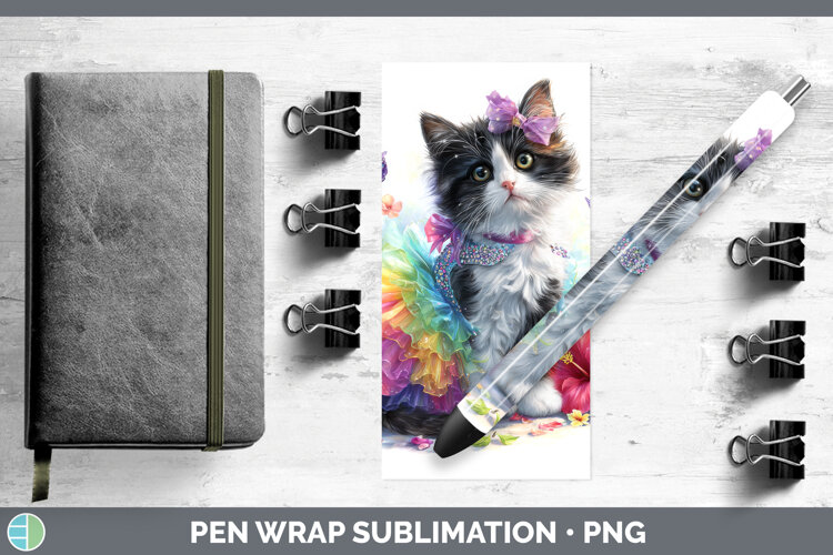 GorgeousCats Rainbow Summer Pen Wrap design.