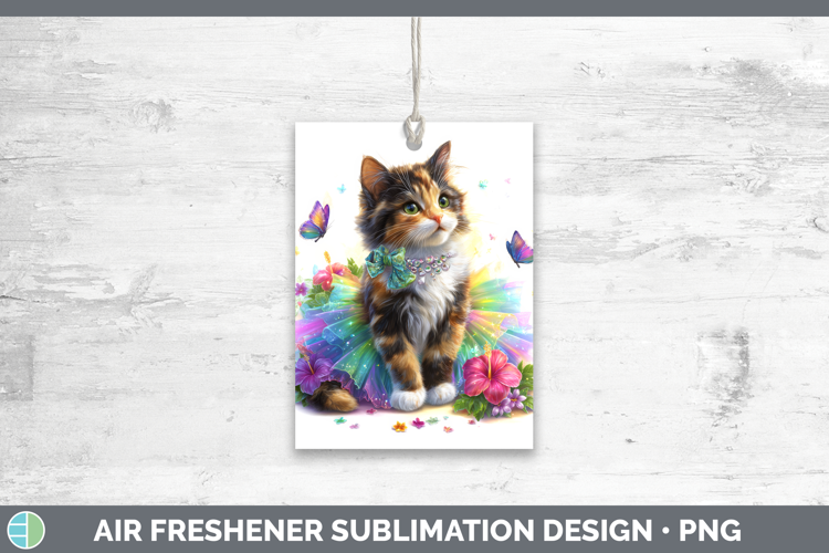Cats Rainbow Summer Tuxedo Cat Air Freshener Sublimation Car