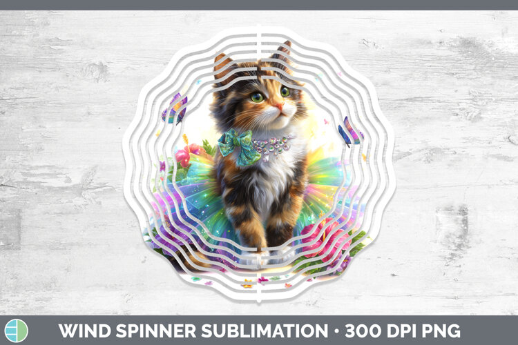 GorgeousCats Rainbow Summer Wind Spinner design.