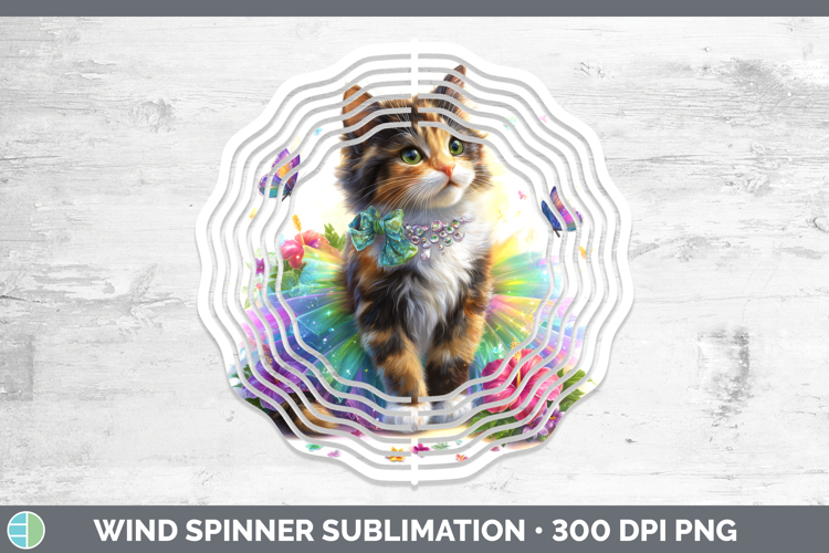 Cats Rainbow Summer Tuxedo Cat Wind Spinner Sublimation Spin