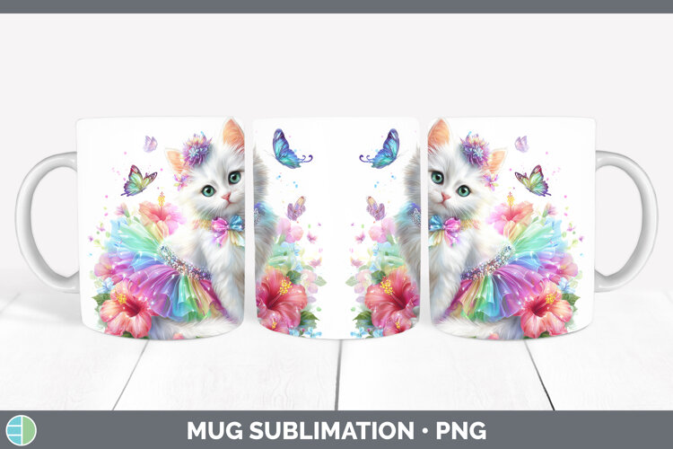 GorgeousCats Rainbow Summer Mug Wrap design.
