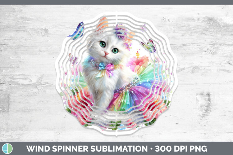 GorgeousCats Rainbow Summer Wind Spinner design.