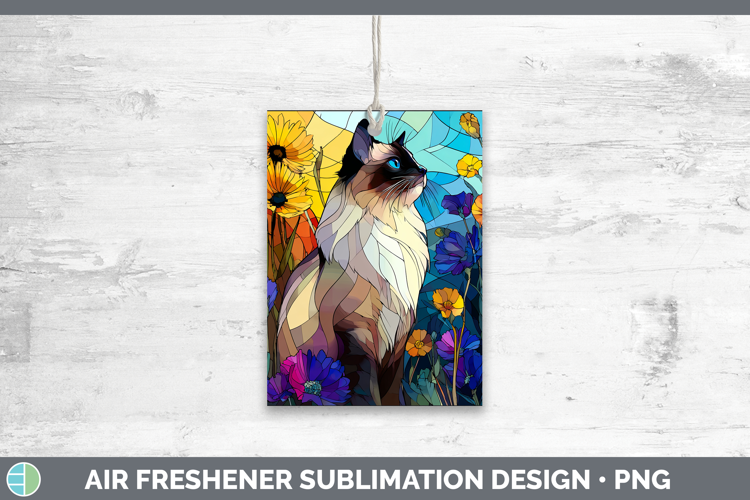 Birman Cat Air Freshener Cats Stained Glass Wild Flowers Sub