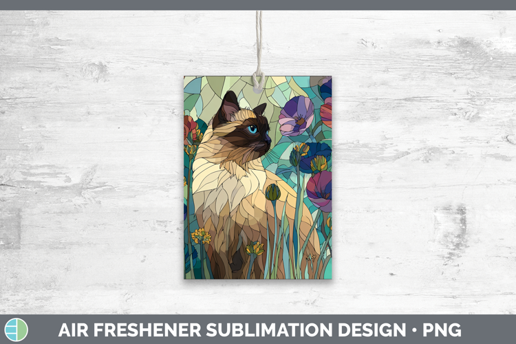 Himalayan Cat Air Freshener Cats Stained Glass Wild Flowers