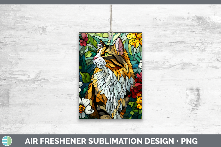 Norwegian Forest Cat Air Freshener Cats Stained Glass Wild F