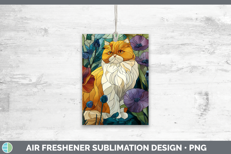 Persian Cat Air Freshener Cats Stained Glass Wild Flowers Su