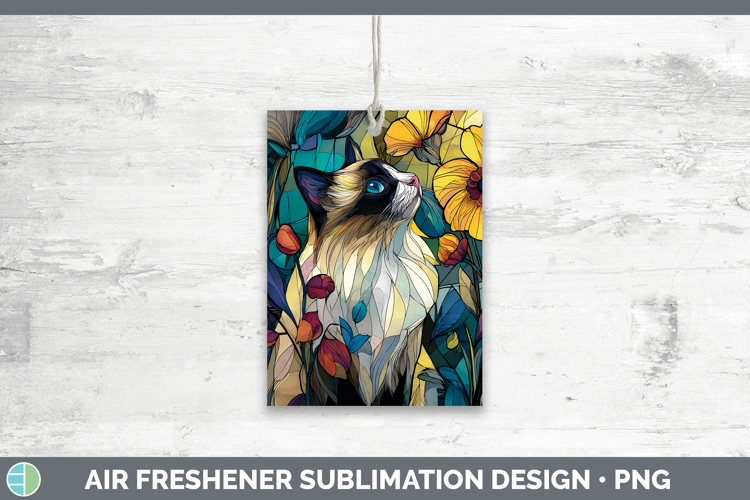 Ragdoll Cat Air Freshener Cats Stained Glass Wild Flowers Su
