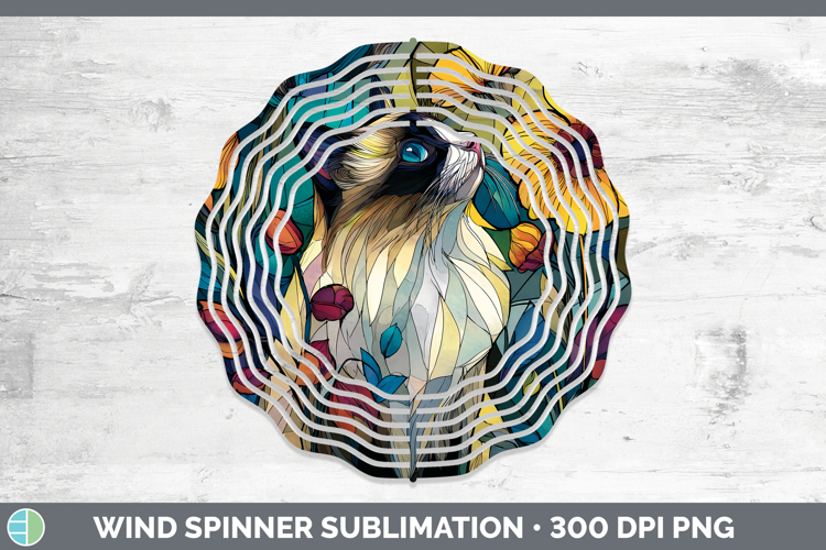 Ragdoll Cat Wind Spinner Cats Stained Glass Wild Flowers Sub