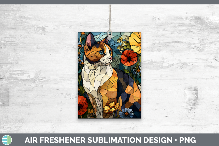 Tortoiseshell Cat Air Freshener Cats Stained Glass Wild Flow