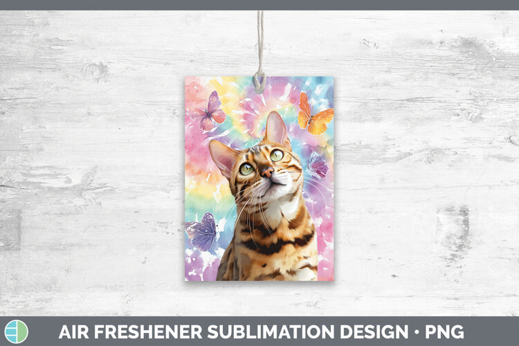 GorgeousCats Tie Dye Air Freshener design.