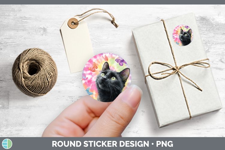 GorgeousCats Tie Dye Stickers design.