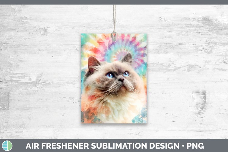 Himalayan Cats Tie Dye Air Freshener Sublimation Design