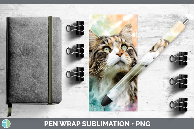 GorgeousCats Tie Dye Pen Wrap design.