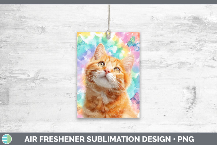 GorgeousCats Tie Dye Air Freshener design.