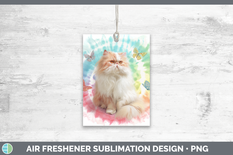 Persian Cats Tie Dye Air Freshener Sublimation Design