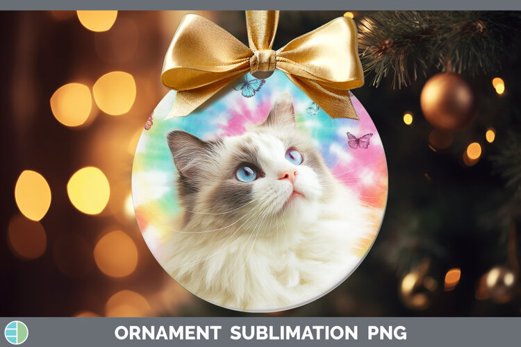 GorgeousCats Tie Dye Ornament design.