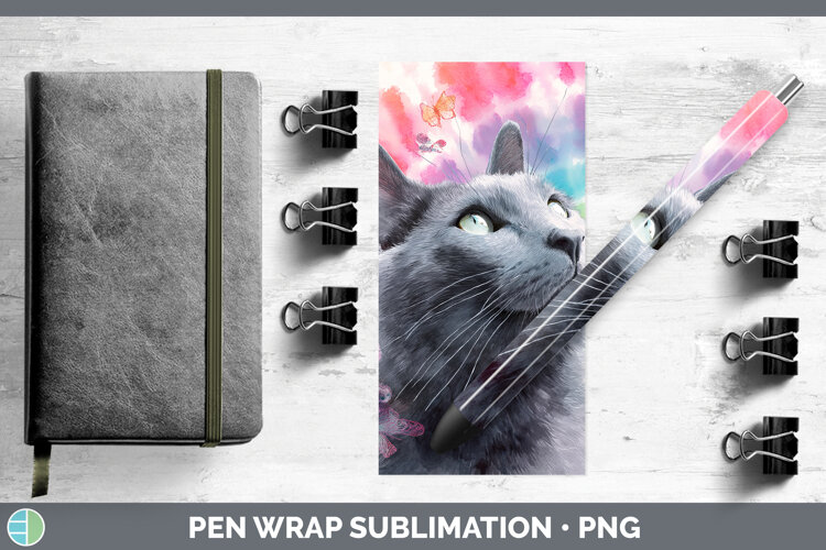 GorgeousCats Tie Dye Pen Wrap design.