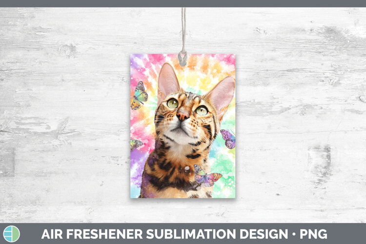 GorgeousCats Tie Dye Air Freshener design.