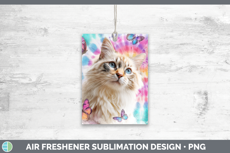 Siberian Cats Tie Dye Air Freshener Sublimation Design