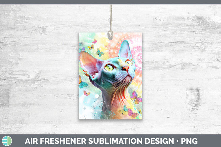 GorgeousCats Tie Dye Air Freshener design.
