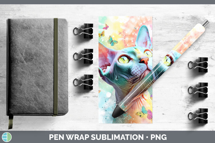GorgeousCats Tie Dye Pen Wrap design.