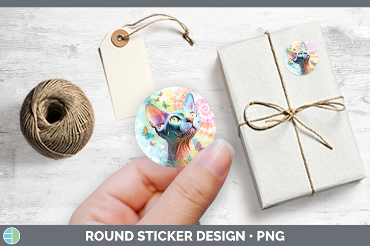 GorgeousCats Tie Dye Stickers design.