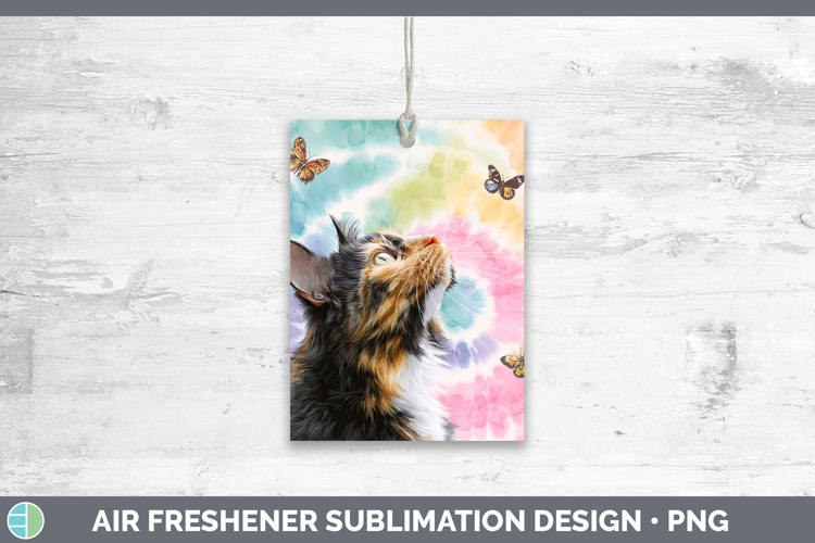 Tortoiseshell Cats Tie Dye Air Freshener Sublimation Design
