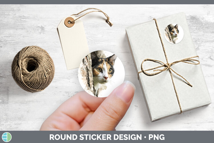 GorgeousCats Tree Peek Stickers design.