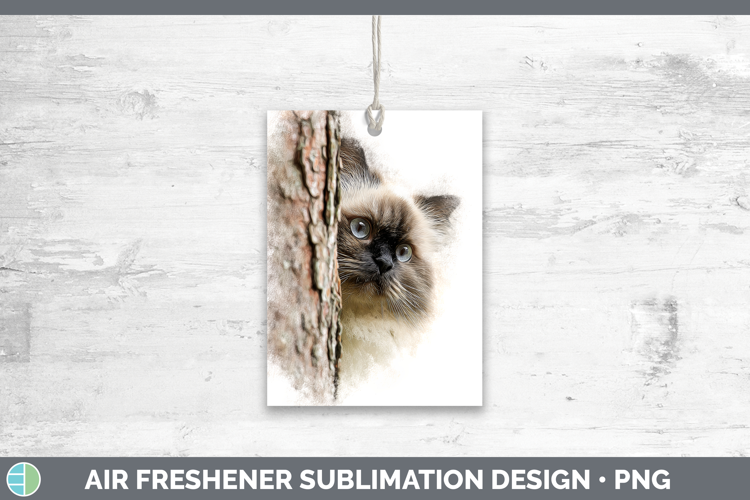 Himalayan Cats Tree Peek Air Freshener Sublimation Design