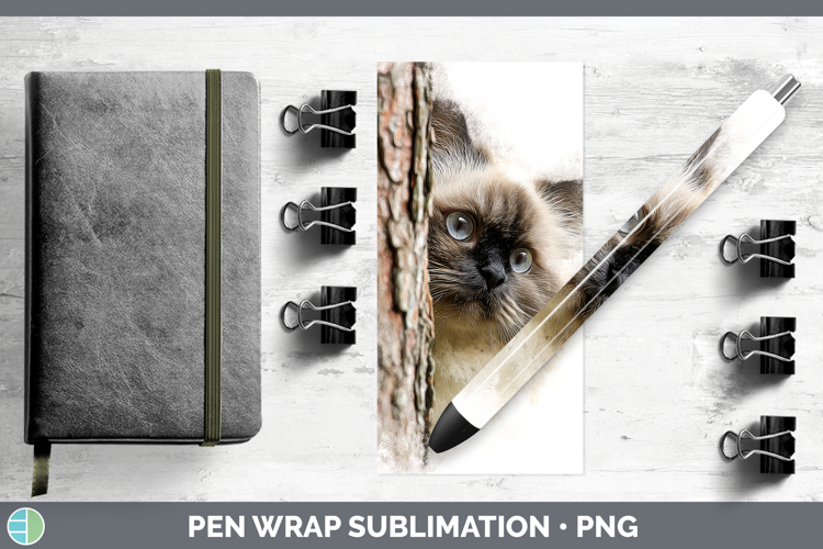 Himalayan Cats Tree Peek Pen Wrap Sublimation Design