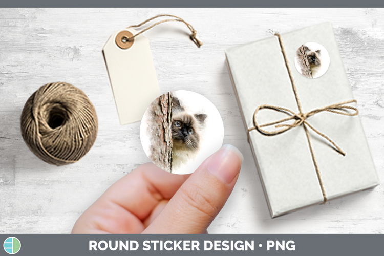 Himalayan Cats Tree Peek Stickers Design