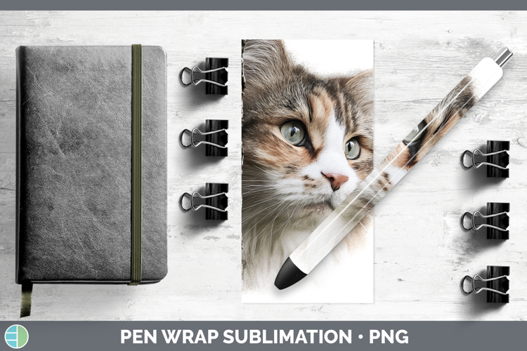 Norwegian Forest Cats Tree Peek Pen Wrap Sublimation Design