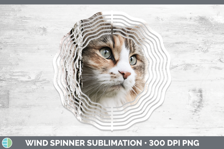 Norwegian Forest Cats Tree Peek Wind Spinner Sublimation Des