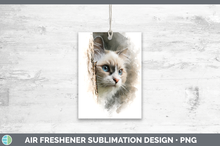 Ragdoll Cats Tree Peek Air Freshener Sublimation Design
