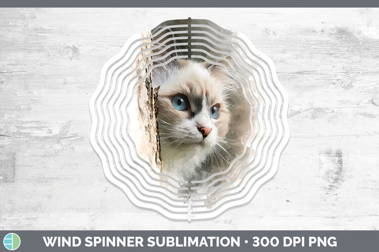 GorgeousCats Tree Peek Wind Spinner design.