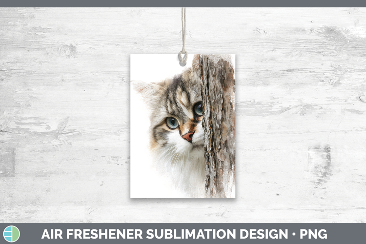 Siberian Cats Tree Peek Air Freshener Sublimation Design