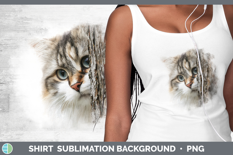 Siberian Cats Tree Peek Shirt Sublimation Design
