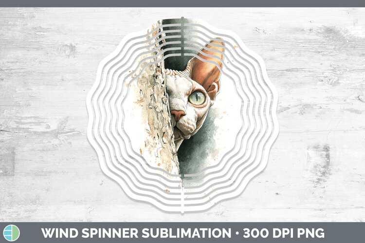 GorgeousCats Tree Peek Wind Spinner design.