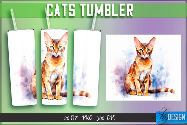 Cats Tumbler Sublimation|Animal 20 Oz Tumbler Design|Cats