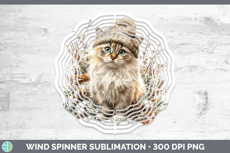 GorgeousCats Winter Knit Hat Wind Spinner design.