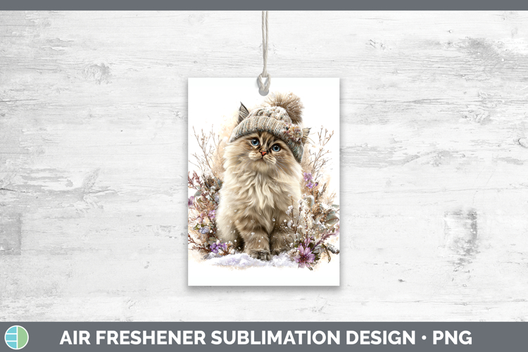 Himalayan Cats Winter Knit Hat Air Freshener Sublimation Des