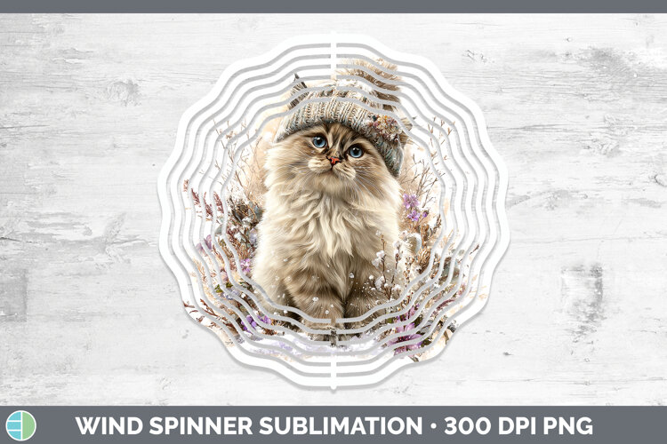 GorgeousCats Winter Knit Hat Wind Spinner design.