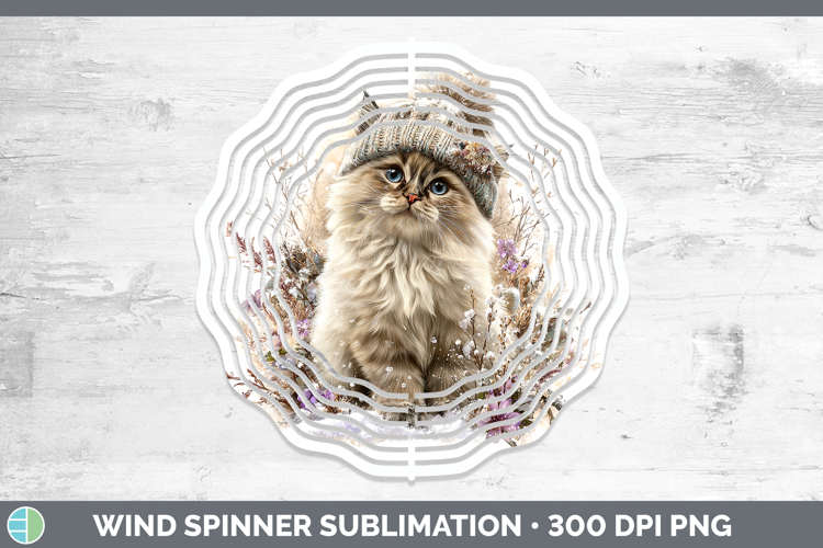 Himalayan Cats Winter Knit Hat Wind Spinner Sublimation Desi