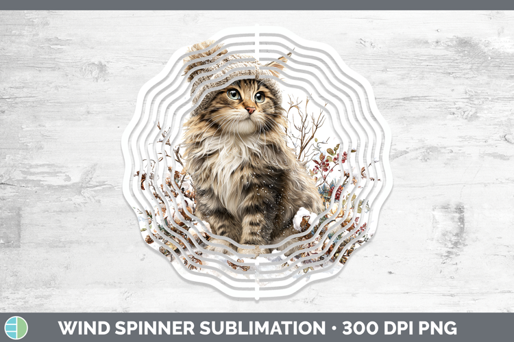 Maine Coon Cats Winter Knit Hat Wind Spinner Sublimation Des