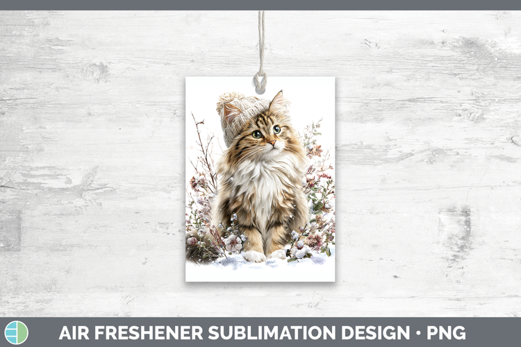 Norwegian Forest Cats Winter Knit Hat Air Freshener Sublimat