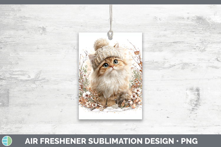 Persian Cats Winter Knit Hat Air Freshener Sublimation Desig
