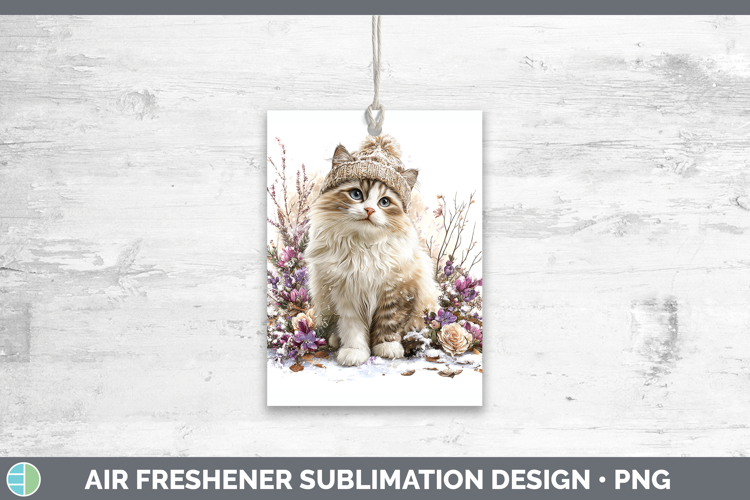 Ragdoll Cats Winter Knit Hat Air Freshener Sublimation Desig