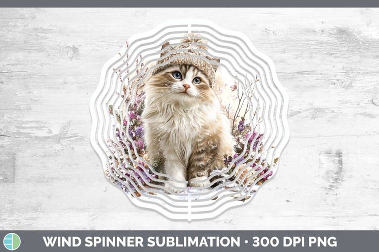 Ragdoll Cats Winter Knit Hat Wind Spinner Sublimation Design