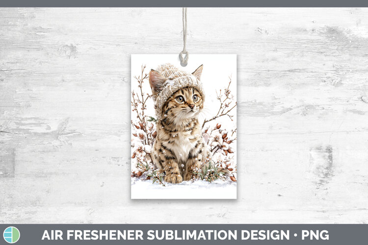 GorgeousCats Winter Knit Hat Air Freshener design.