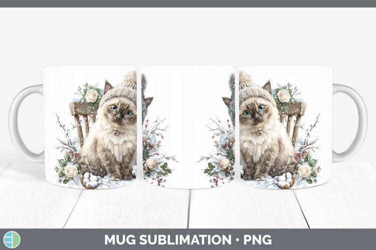 GorgeousCats Winter Knit Hat Mug Wrap design.